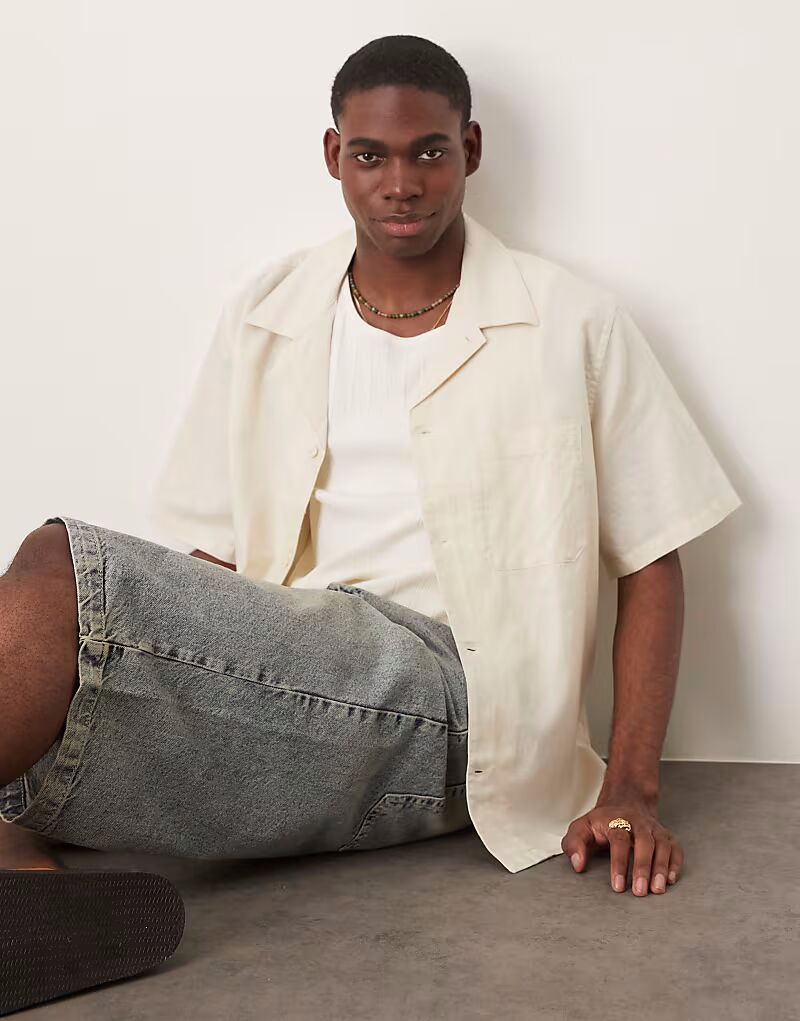 Рубашка свободного кроя из смеси льна Mango бежевого цвета
Рубашка свободного кроя из смеси льна Mango бежевого цвета