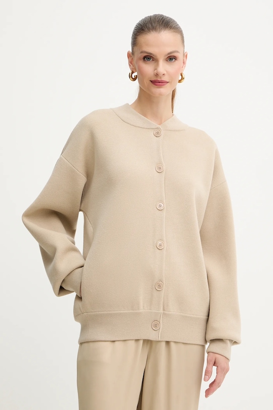 Шерстяной кардиган Boss, бежевый
Шерстяной кардиган Boss, бежевый