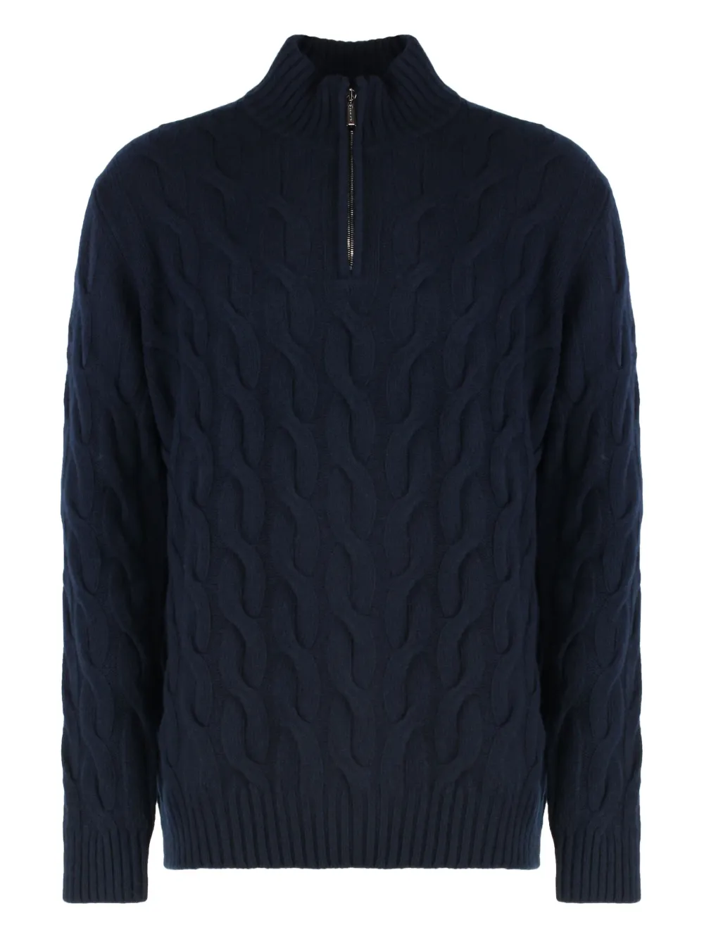 Свитер косой вязки с застежкой-молнией на половину длины Moorer, синий
Свитер косой вязки с застежкой-молнией на половину длины Moorer, синий