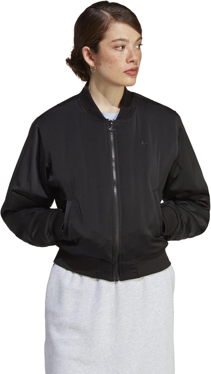 adidas Женская премиальная базовая бомбер куртка, Black
adidas Женская премиальная базовая бомбер куртка, Black