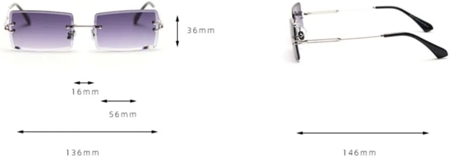 Солнцезащитные очки без оправы прямоугольной формы для женщин, ретро-солнцезащитные очки с градиентным переходом для мужчин, солнцезащитные очки UV400 VFDHN, C46
Солнцезащитные очки без оправы прямоугольной формы для женщин, ретро-солнцезащитные очки с градиентным переходом для мужчин, солнцезащитные очки UV400 VFDHN, C46