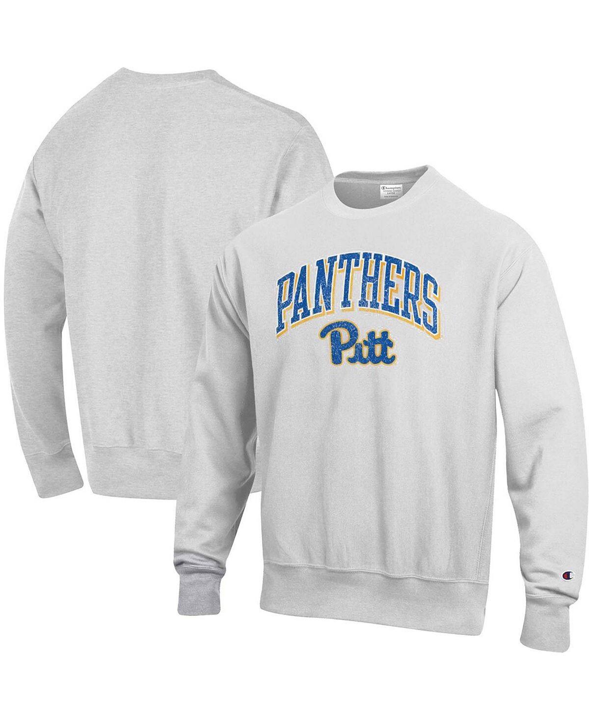 Мужской серый пуловер с логотипом Pitt Panthers обратного переплетения с аркой и логотипом Champion
Мужской серый пуловер с логотипом Pitt Panthers обратного переплетения с аркой и логотипом Champion
