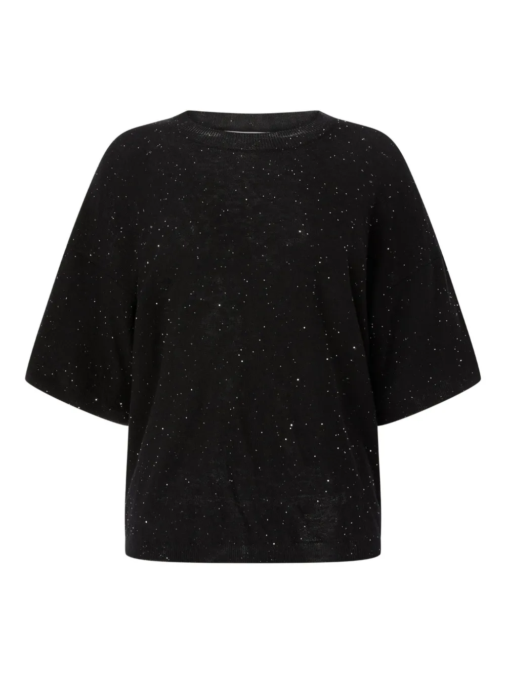 Топ с короткими рукавами и блестками Genny, черный
Топ с короткими рукавами и блестками Genny, черный