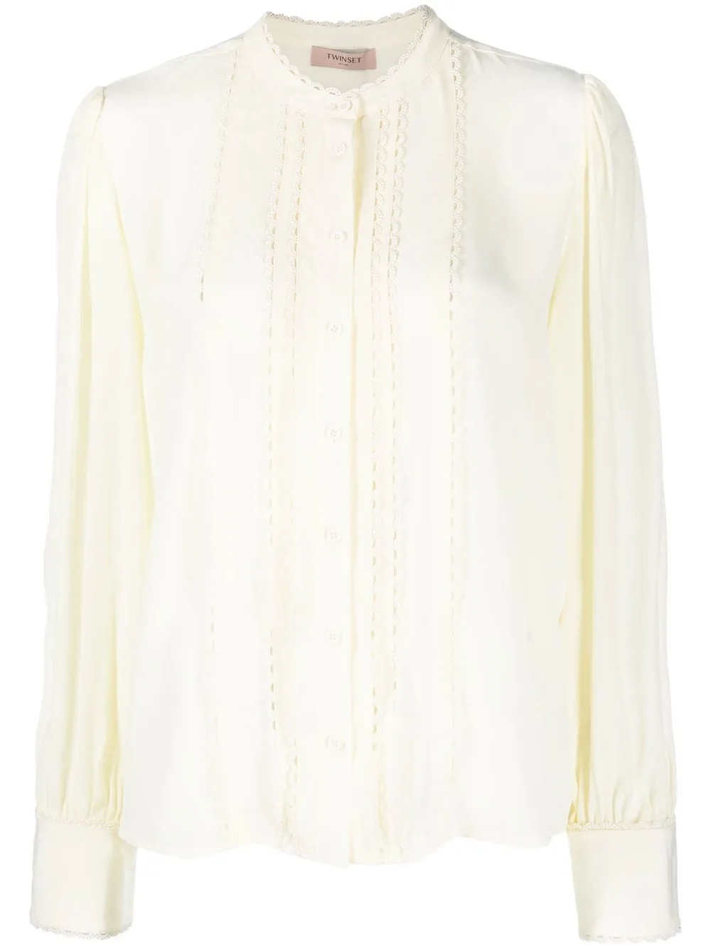 Рубашка с фестонами Twinset, кремово-белый
Рубашка с фестонами Twinset, кремово-белый