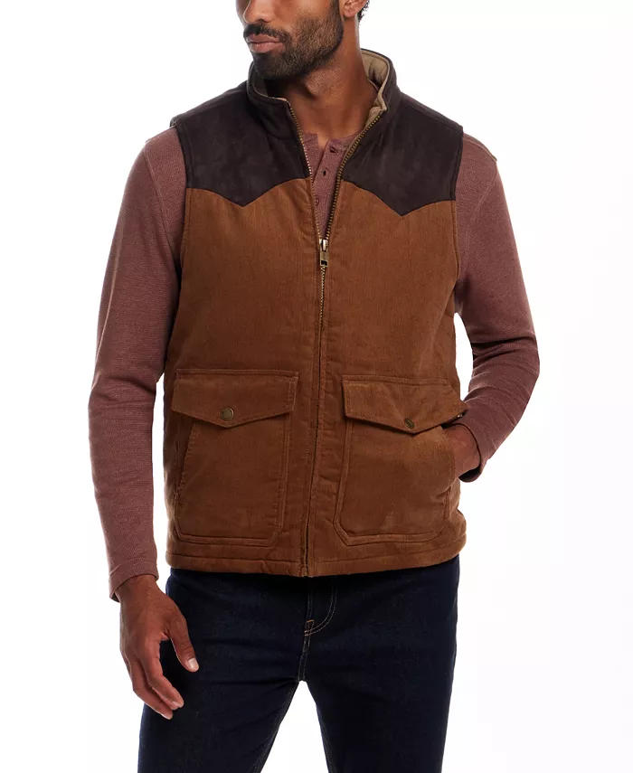 Мужской вестерн-жилет из корд-замши Weatherproof Vintage, коричневый
Мужской вестерн-жилет из корд-замши Weatherproof Vintage, коричневый