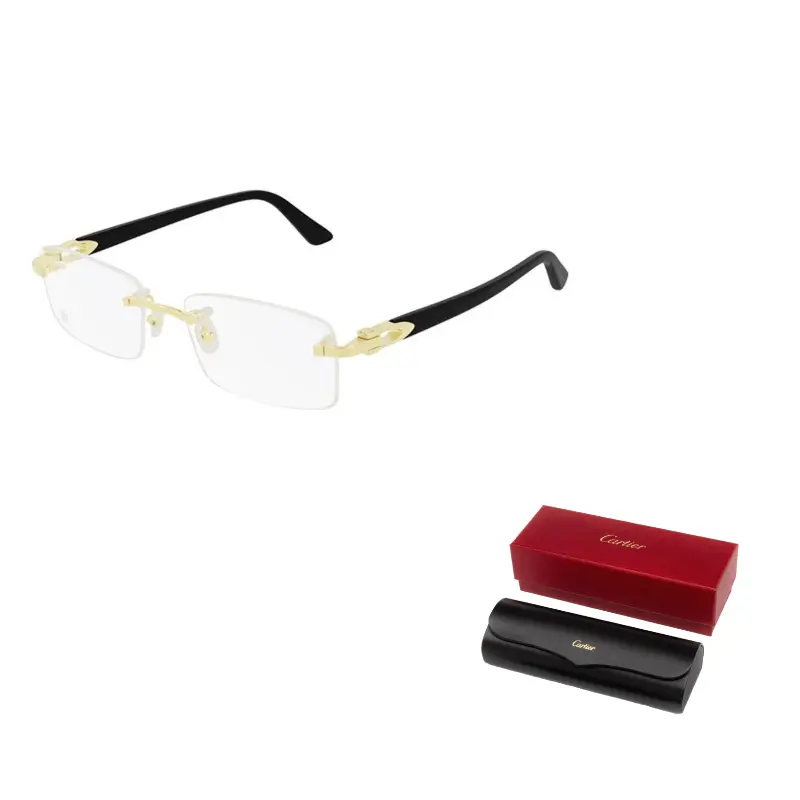 Cartier Прямоугольные безоправные очки, Gold
Cartier Прямоугольные безоправные очки, Gold