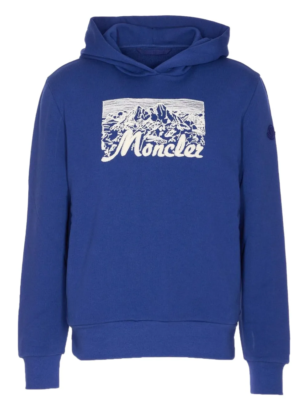 Хлопковое худи с вышивкой "горы" Moncler, синий
Хлопковое худи с вышивкой "горы" Moncler, синий