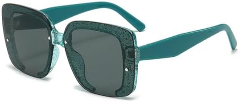 Солнцезащитные очки без оправы квадратной формы 2027 года для женщин, винтажный стиль, большие солнцезащитные очки для мужчин и женщин с защитой от УФ-излучения UV400 MTZJH, Green
Солнцезащитные очки без оправы квадратной формы 2027 года для женщин, винтажный стиль, большие солнцезащитные очки для мужчин и женщин с защитой от УФ-излучения UV400 MTZJH, Green