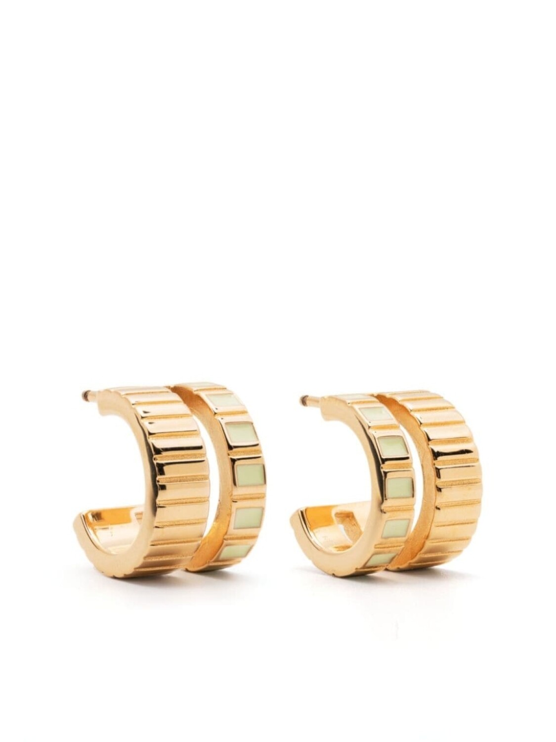 Декорированные серьги-кольца Slot IVI, золотой 
Декорированные серьги-кольца Slot IVI, золотой