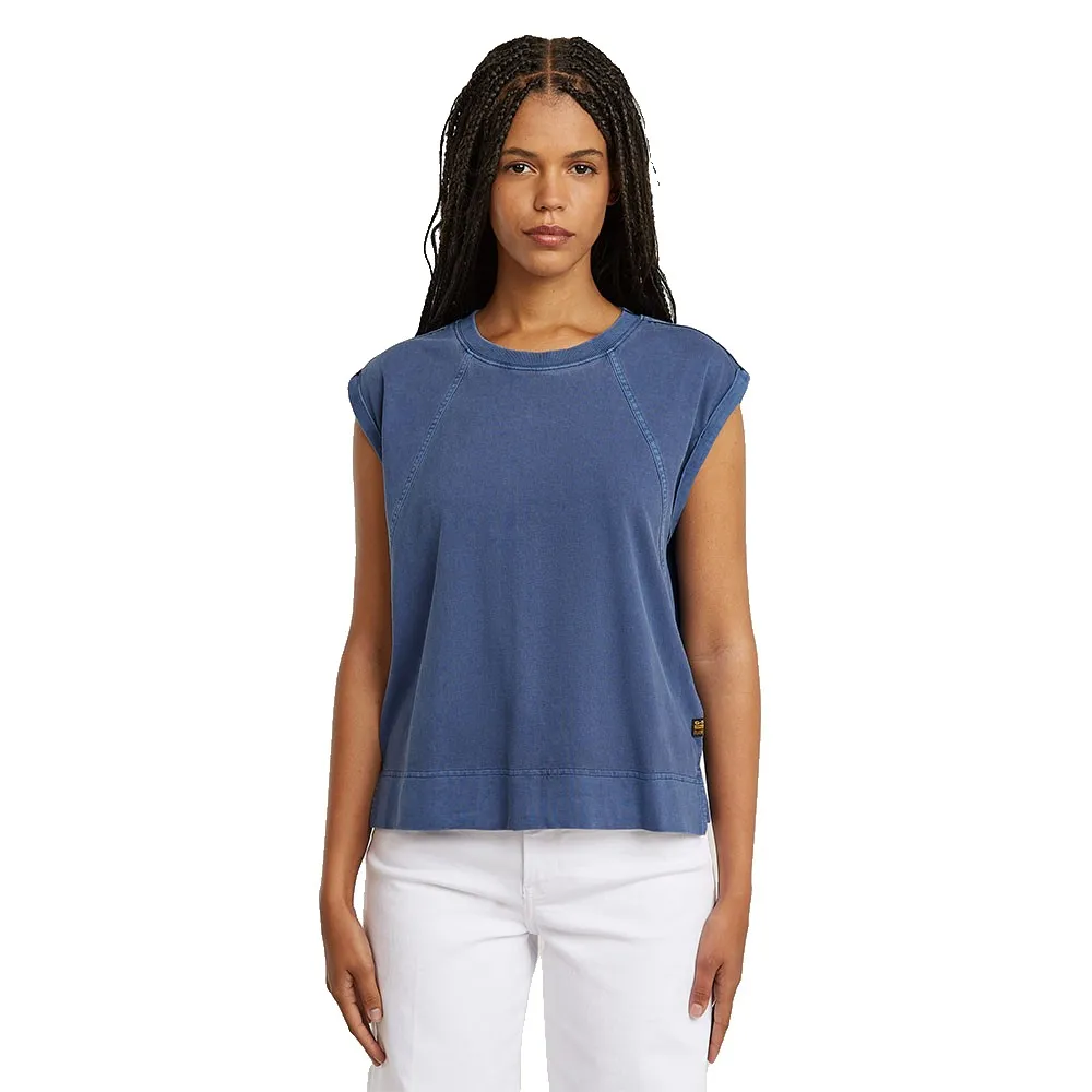 Футболка без рукавов G-Star Back Zip Overdyed, синий 
Футболка без рукавов G-Star Back Zip Overdyed, синий