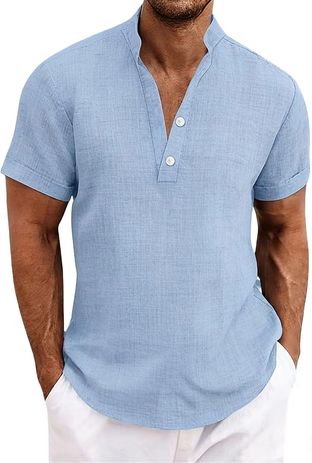 Мужская летняя футболка из хлопка и льна с коротким рукавом, свободный крой, casual
Мужская летняя футболка из хлопка и льна с коротким рукавом, свободный крой, casual