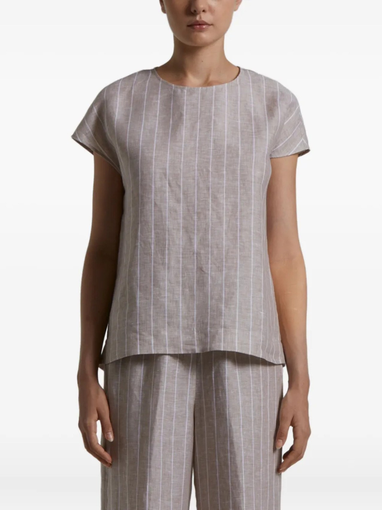 Peserico топ в полоску с короткими рукавами, нейтральный
Peserico топ в полоску с короткими рукавами, нейтральный