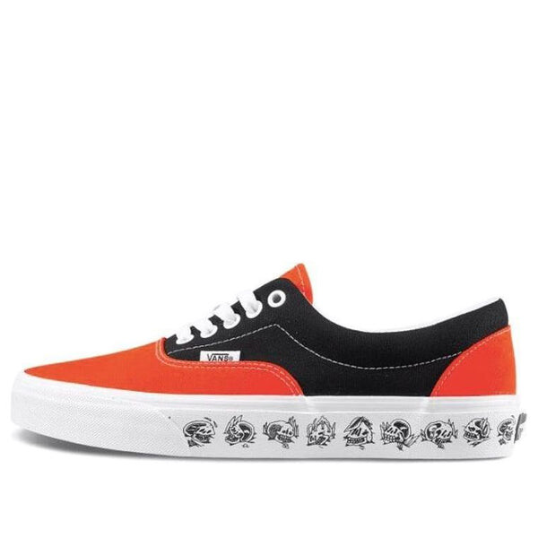 Кроссовки era skeleton printing retro casual canvas shoes black orange colorblock 'black orange' Vans, черный 
Кроссовки era skeleton printing retro casual canvas shoes black orange colorblock 'black orange' Vans, черный