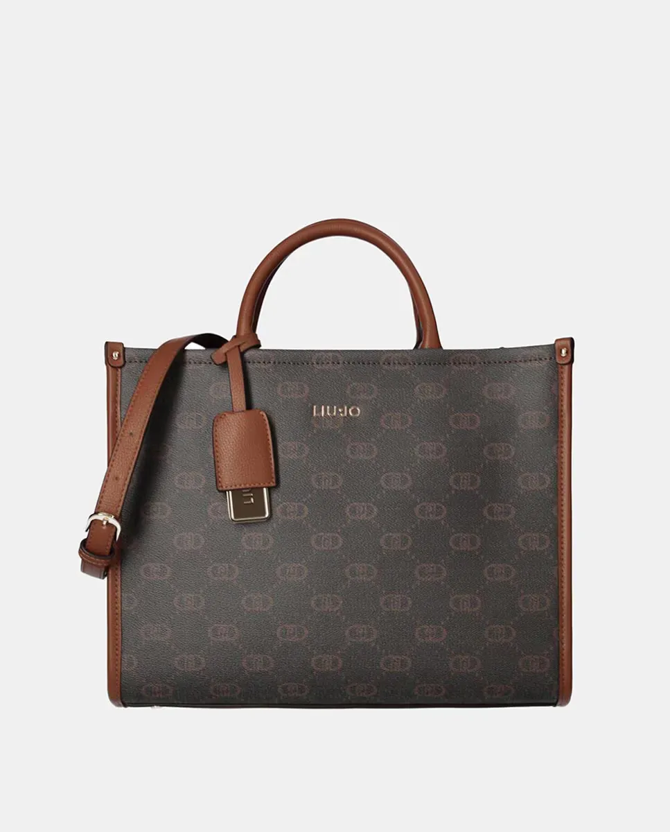 Сумка Satchel grande с деталями в виде монограммы LIUJO, коричневый
Сумка Satchel grande с деталями в виде монограммы LIUJO, коричневый