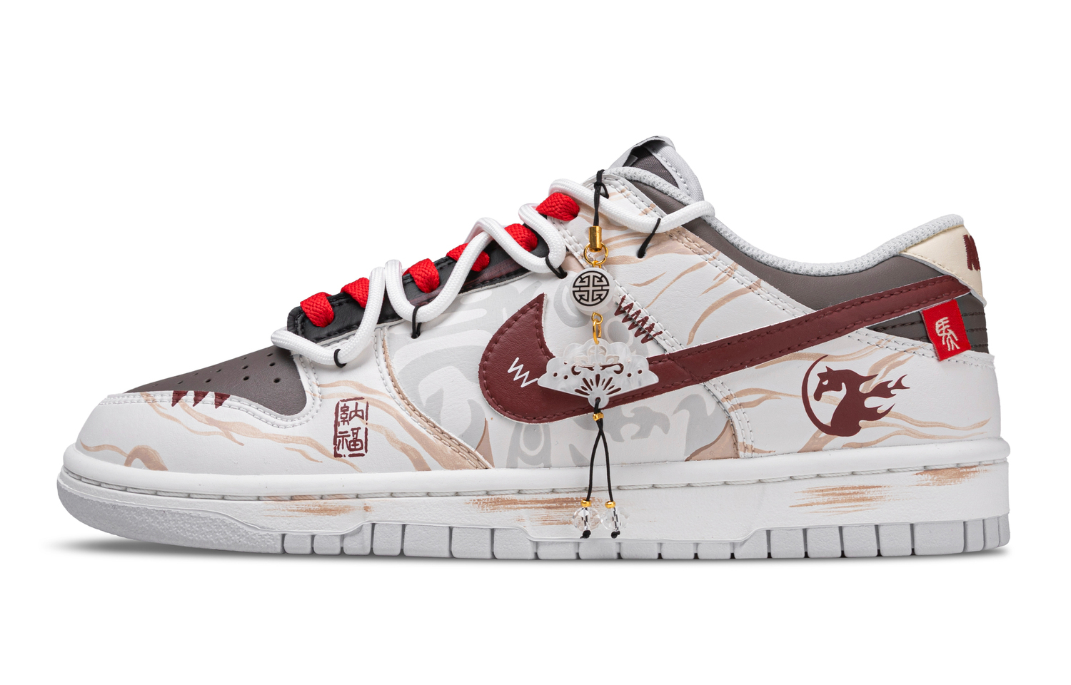 Nike Dunk Skateboard Shoes Unisex Low top Gray/White/Brown/Red
Nike Dunk Skateboard Shoes Unisex Low top Gray/White/Brown/Red