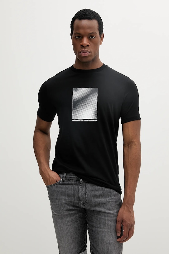 Хлопковая футболка Karl Lagerfeld, черный
Хлопковая футболка Karl Lagerfeld, черный