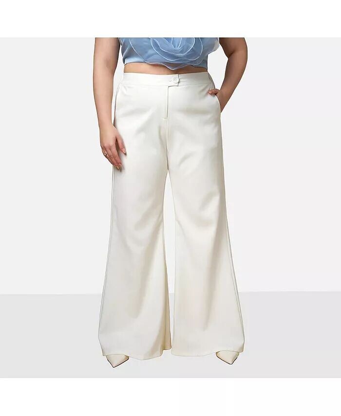 Брюки-клеш больших размеров Garden Rose с карманами Rebdolls, белый
Брюки-клеш больших размеров Garden Rose с карманами Rebdolls, белый