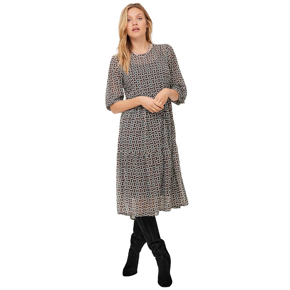 Женское прозрачное многослойное платье больших размеров Ellos, цвет Black Geometric Print
Женское прозрачное многослойное платье больших размеров Ellos, цвет Black Geometric Print