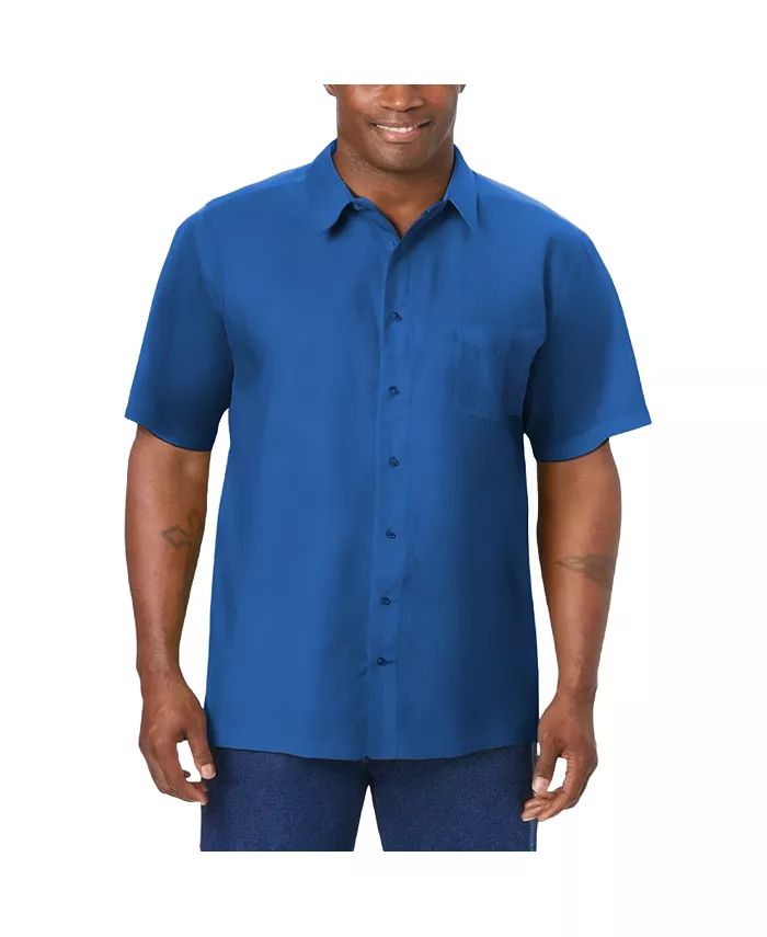 Мужская немнущаяся рубашка с коротким рукавом KingSize, синий
Мужская немнущаяся рубашка с коротким рукавом KingSize, синий