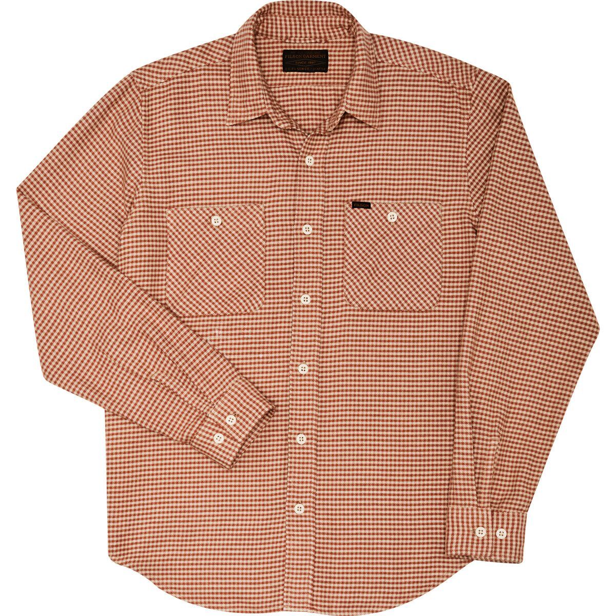 Легкая винтажная фланелевая рубашка Filson, цвет slmnoathnd 
Легкая винтажная фланелевая рубашка Filson, цвет slmnoathnd