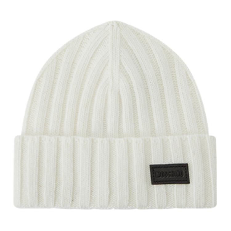 MOSCHINO Белая унисекс шапка из овечьей шерсти, White
MOSCHINO Белая унисекс шапка из овечьей шерсти, White