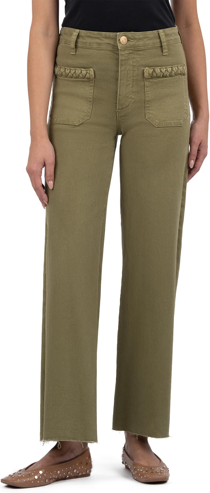 Джинсы KUT from the Kloth MEG HIGH RISE WIDE LEG -FRONT PATCH POCKETS WITH BRAID, Olive
Джинсы KUT from the Kloth MEG HIGH RISE WIDE LEG -FRONT PATCH POCKETS WITH BRAID, Olive