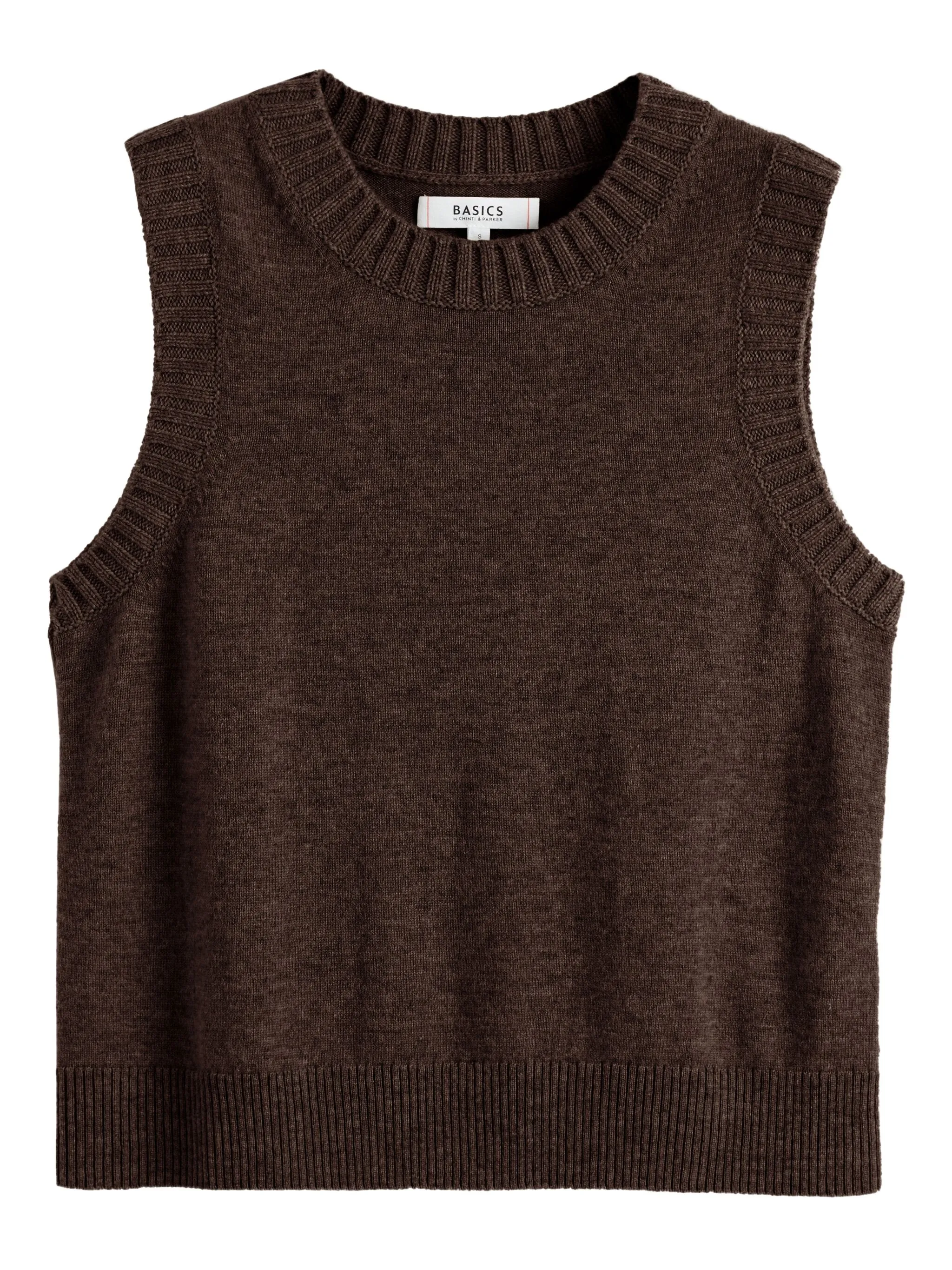 Топ без рукавов из смесовой шерсти Chinti & Parker, коричневый
Топ без рукавов из смесовой шерсти Chinti & Parker, коричневый