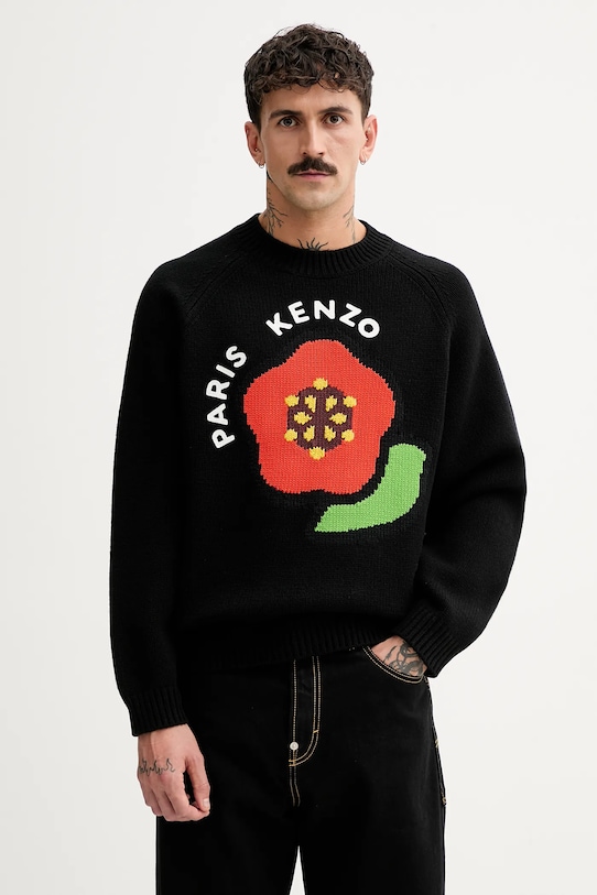 Свитер из шерсти в стиле поп-арт Kenzo, черный
Свитер из шерсти в стиле поп-арт Kenzo, черный