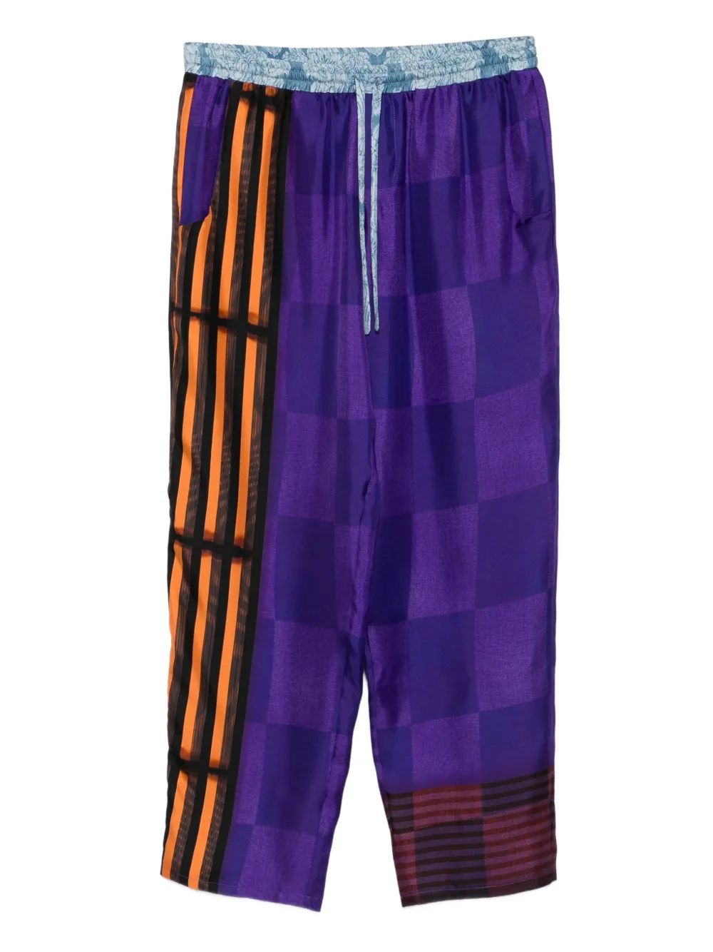 Шелковые брюки в полоску Pierre-Louis Mascia, фиолетовый 
Шелковые брюки в полоску Pierre-Louis Mascia, фиолетовый