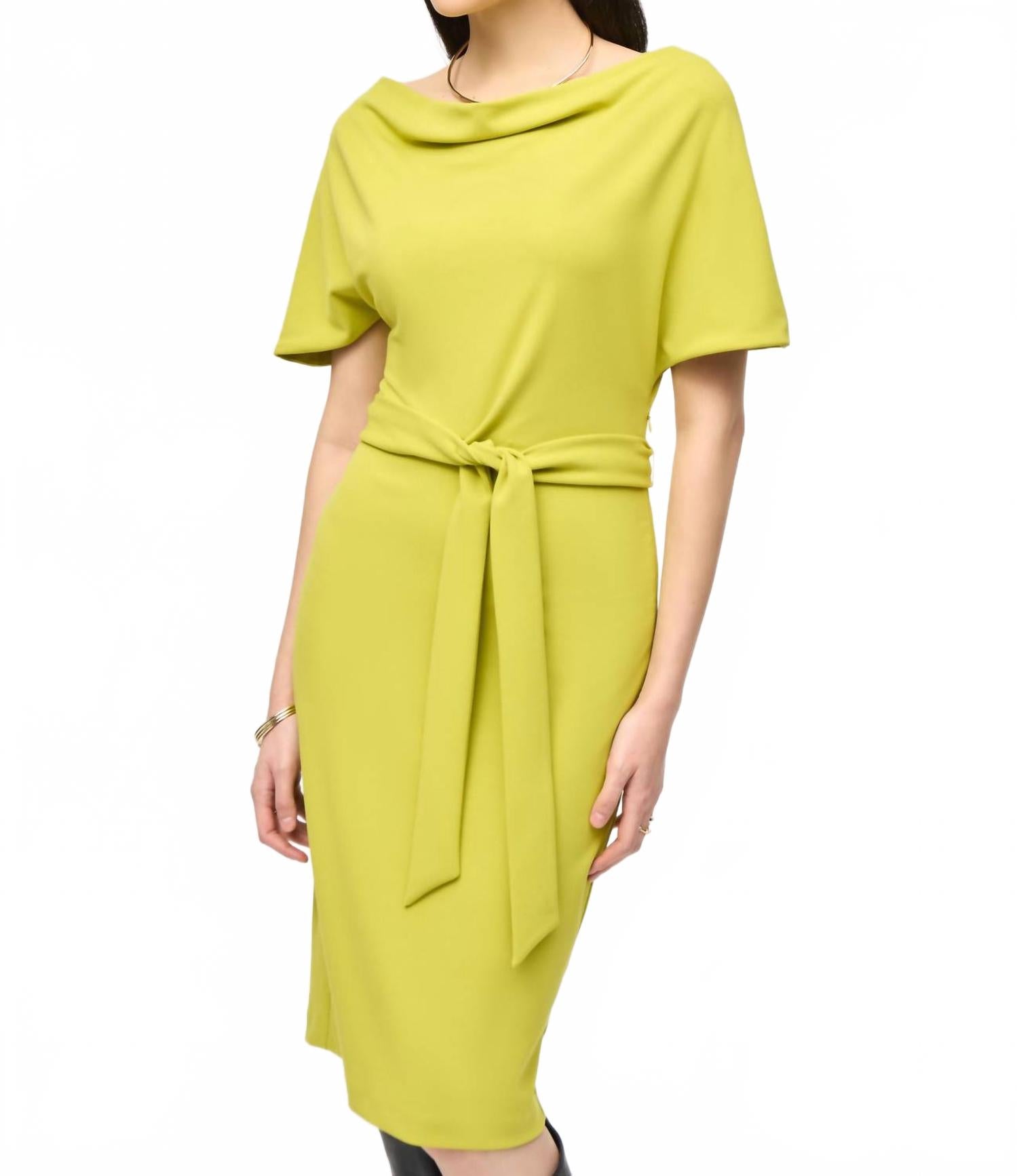 Crepe Belted Sheath Dress In Wasabi Joseph Ribkoff, Wasabi
Crepe Belted Sheath Dress In Wasabi Joseph Ribkoff, Wasabi