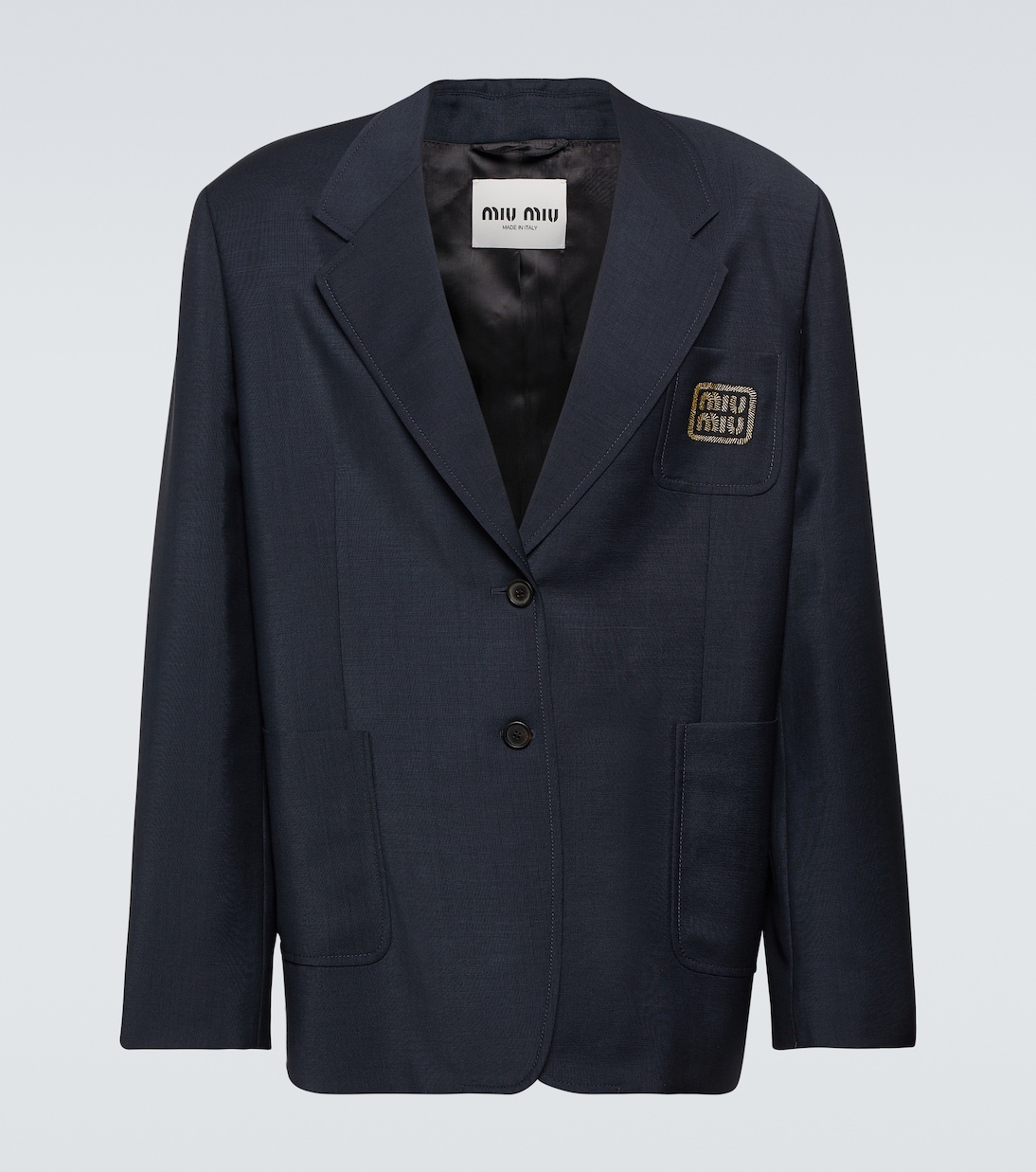 Жакет из мохера и шерсти Miu Miu, Navy + Oro
Жакет из мохера и шерсти Miu Miu, Navy + Oro