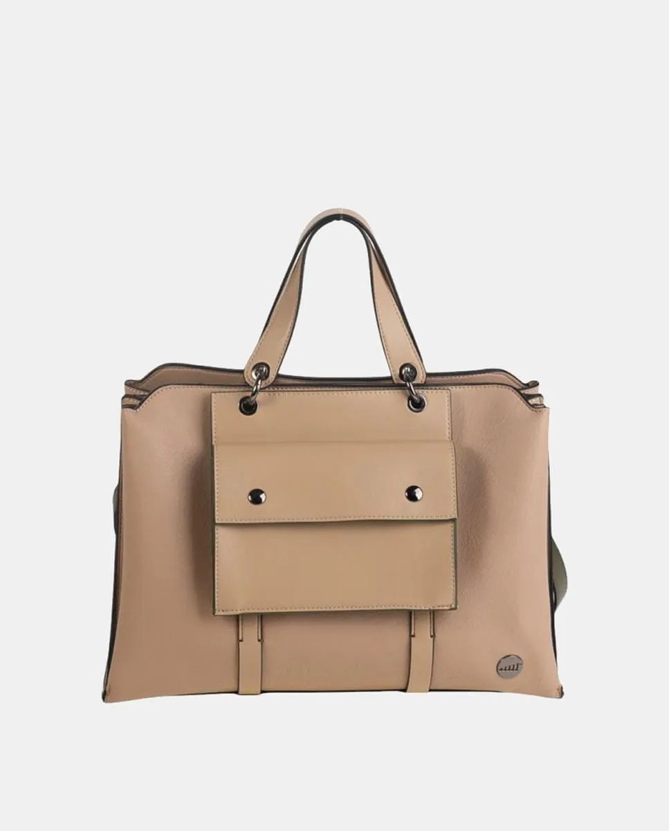 Сумка ручной работы песочного цвета в сочетании с хаки Volum, бежевый 
Сумка ручной работы песочного цвета в сочетании с хаки Volum, бежевый