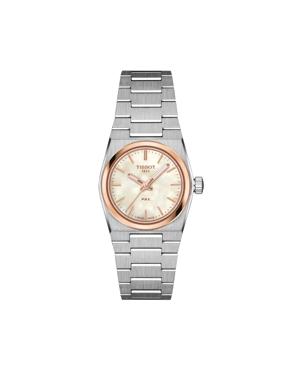 Женские кварцевые часы PRX из стали с двухцветным циферблатом Tissot, серебряный
Женские кварцевые часы PRX из стали с двухцветным циферблатом Tissot, серебряный
