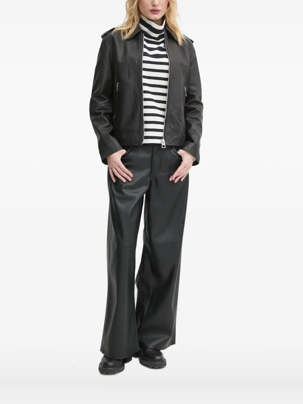 Кожаная куртка на молнии Marc O'Polo, черный
Кожаная куртка на молнии Marc O'Polo, черный