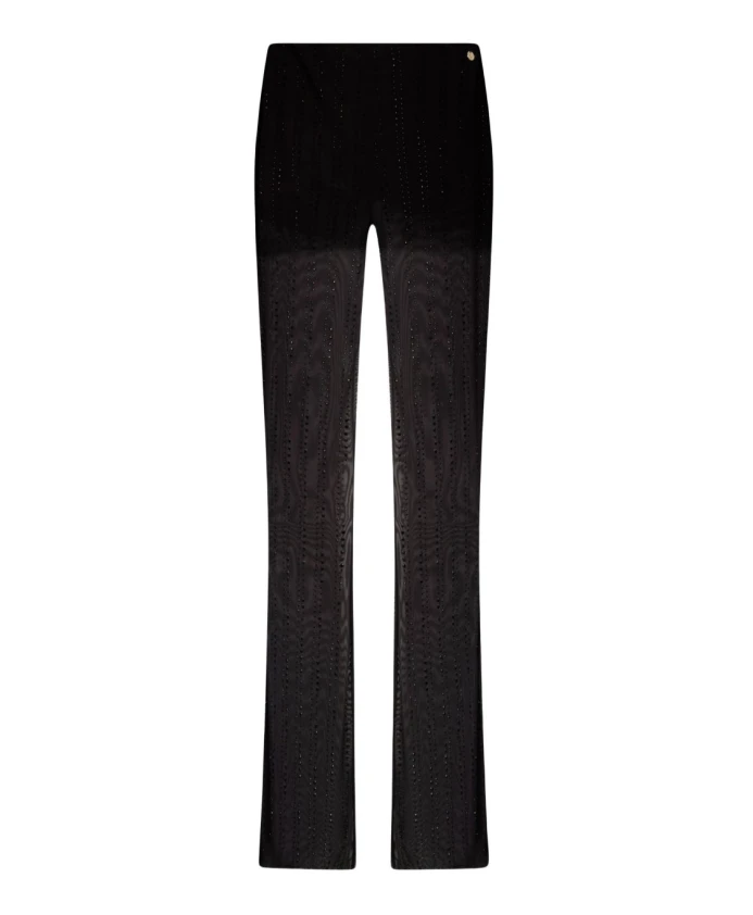 Черные брюки с тюлевой накладкой, украшенные стразами. Liu Jo, черный
Черные брюки с тюлевой накладкой, украшенные стразами. Liu Jo, черный