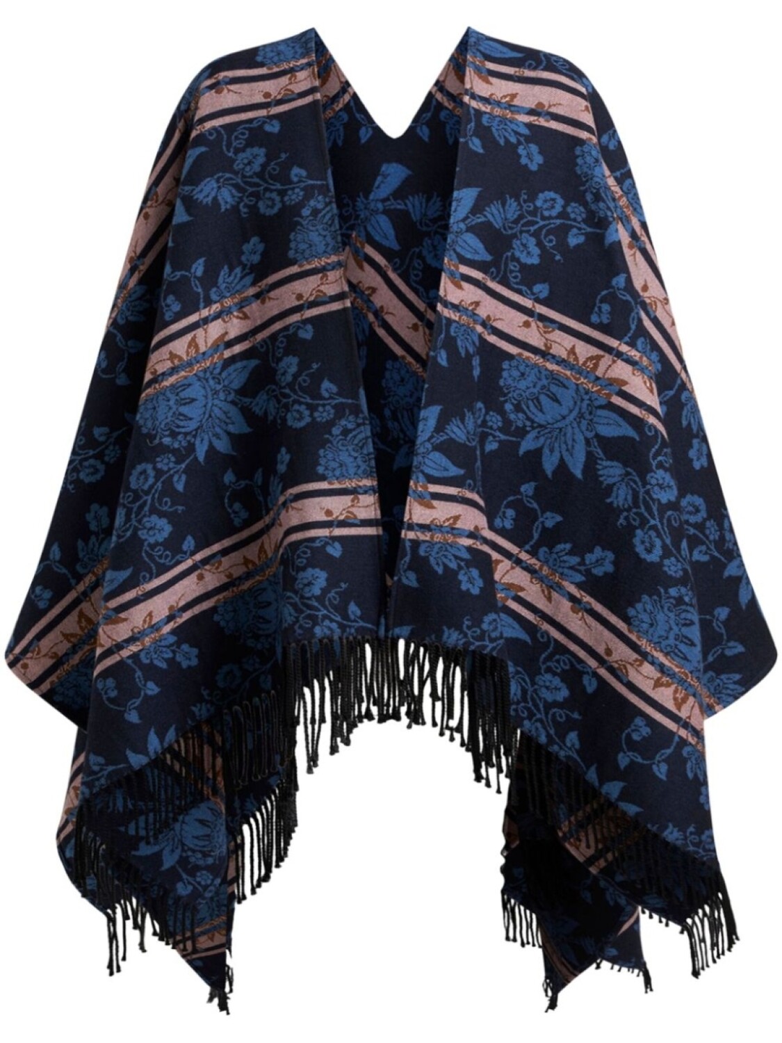 Накидка из жаккарда с цветочным узором ETRO, синий 
Накидка из жаккарда с цветочным узором ETRO, синий