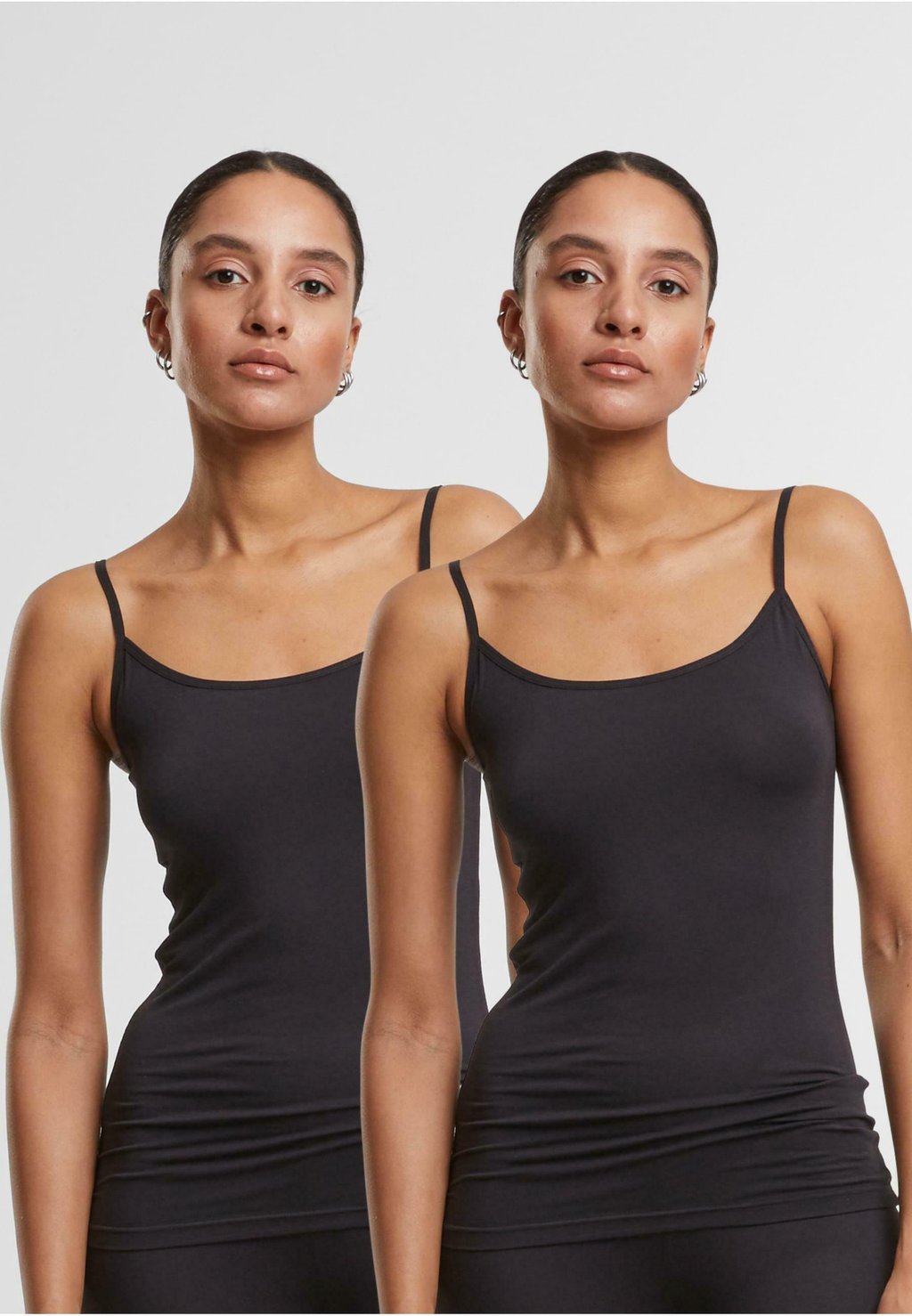 Топ BAMBOO 2-PACK Urban Classics, черный 
Топ BAMBOO 2-PACK Urban Classics, черный