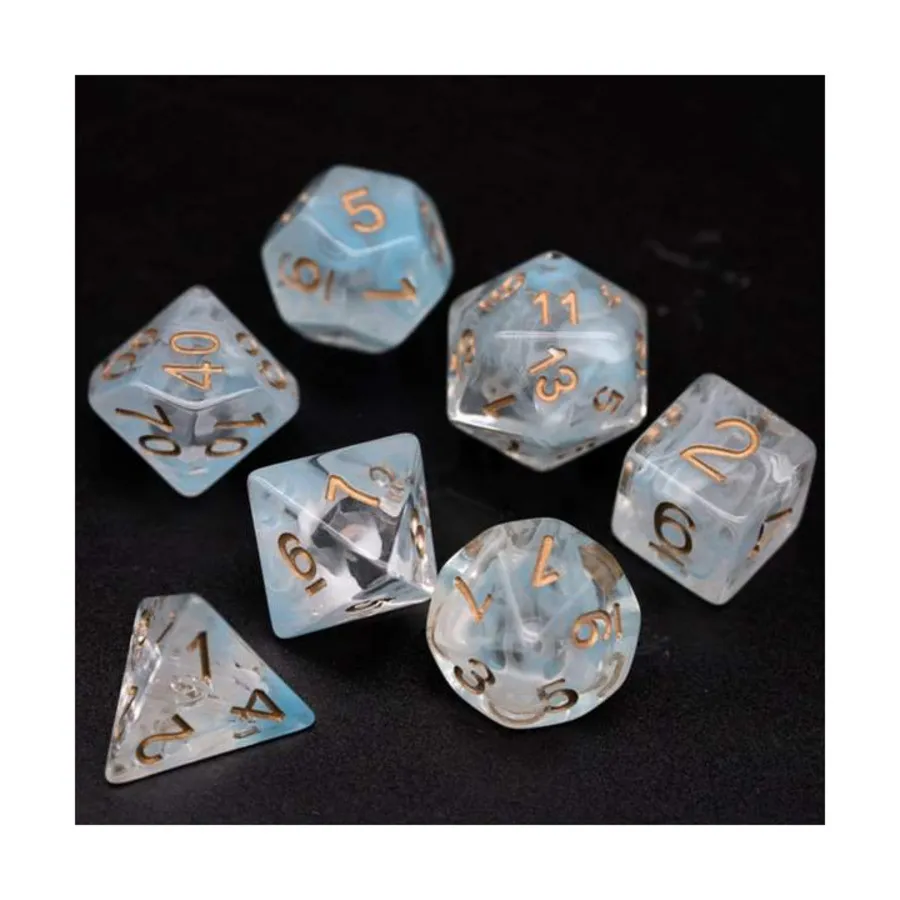 Набор Poly — синий пар с бронзой (7), Dice Sets - Resin/Acrylic - Blue, Green, & Purple (Foam Brain Games)
Набор Poly — синий пар с бронзой (7), Dice Sets - Resin/Acrylic - Blue, Green, & Purple (Foam Brain Games)