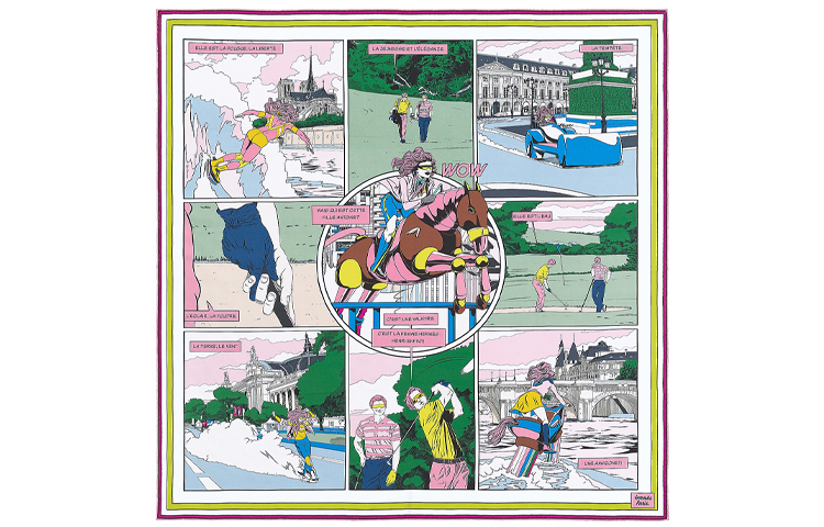 Шелковый платок женский розово-зеленый HERMES
Шелковый платок женский розово-зеленый HERMES