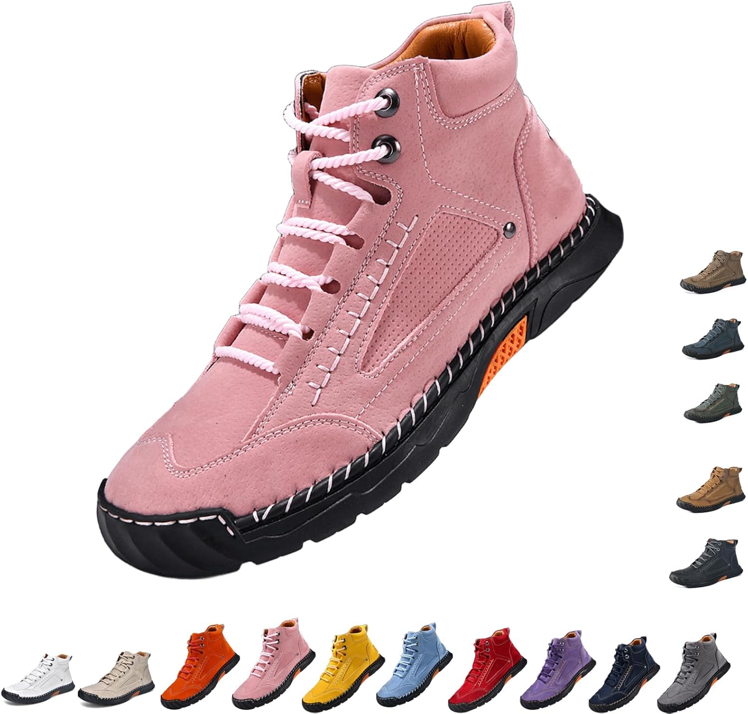 Мужские широкие кожаные ботинки Комфортные ручной работы походные ботинки с поддержкой свода стопы, водонепроницаемые ботинки с просторным носком Generic, розовый
Мужские широкие кожаные ботинки Комфортные ручной работы походные ботинки с поддержкой свода стопы, водонепроницаемые ботинки с просторным носком Generic, розовый