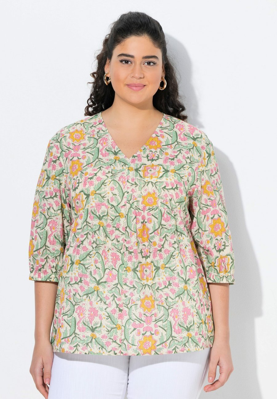 Блуза Ulla Popken SHIMMERING FLORAL 3/4 SLEEVE, Off White/Off-White
Блуза Ulla Popken SHIMMERING FLORAL 3/4 SLEEVE, Off White/Off-White