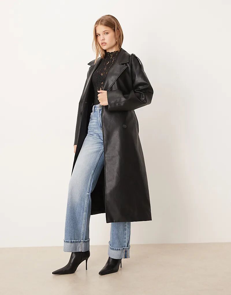 Пальто мидакси Gina Tricot из искусственной кожи с поясом, черное
Пальто мидакси Gina Tricot из искусственной кожи с поясом, черное