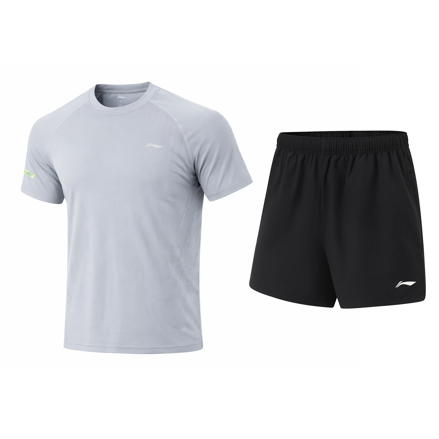 Li-Ning Casual Sportswear Men's, серый синий short-sleeved shirt+черный shorts
Li-Ning Casual Sportswear Men's, серый синий short-sleeved shirt+черный shorts