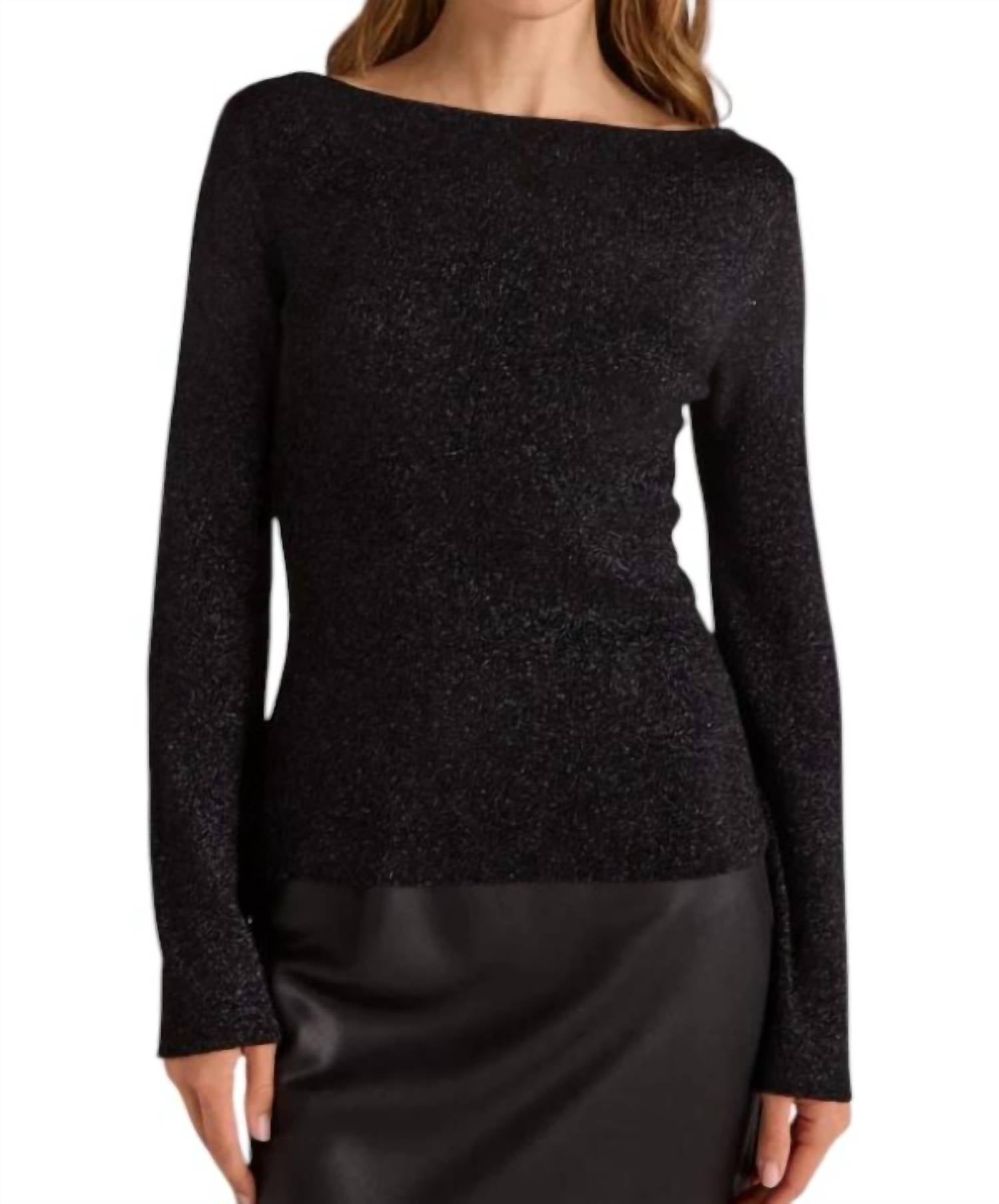 Металлический свитер с длинными рукавами в цвете металлик черный Bella Dahl
Металлический свитер с длинными рукавами в цвете металлик черный Bella Dahl