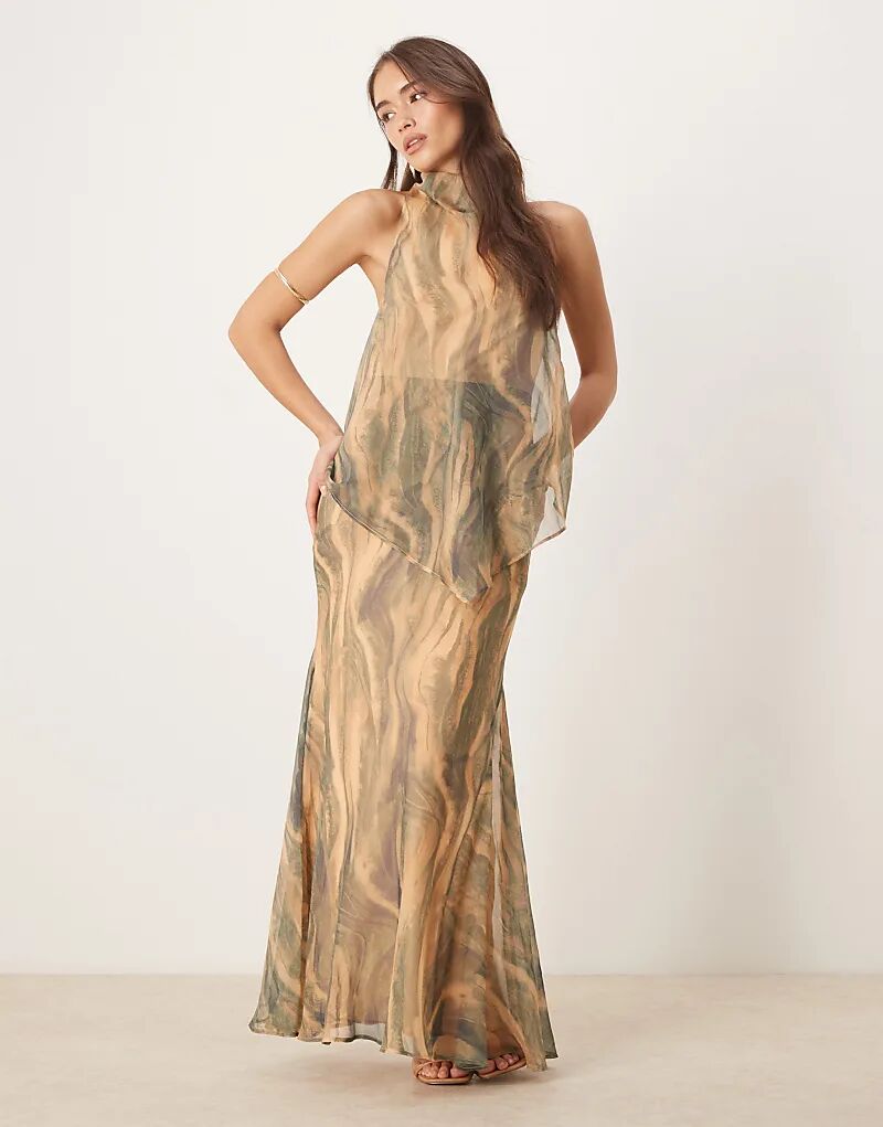 Длинное платье ASOS DESIGN из шифона с высоким воротом, двухслойным рисунком и мраморным принтом
Длинное платье ASOS DESIGN из шифона с высоким воротом, двухслойным рисунком и мраморным принтом