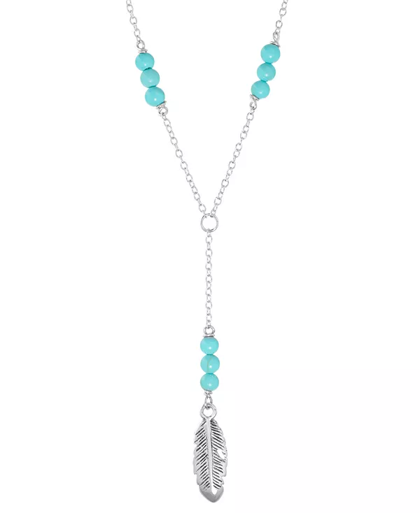 Ожерелье-Лариат с имитацией перьев бирюзы из стерлингового серебра, 16 дюймов + удлинитель 2 дюйма Macy'S, turquoise
Ожерелье-Лариат с имитацией перьев бирюзы из стерлингового серебра, 16 дюймов + удлинитель 2 дюйма Macy'S, turquoise