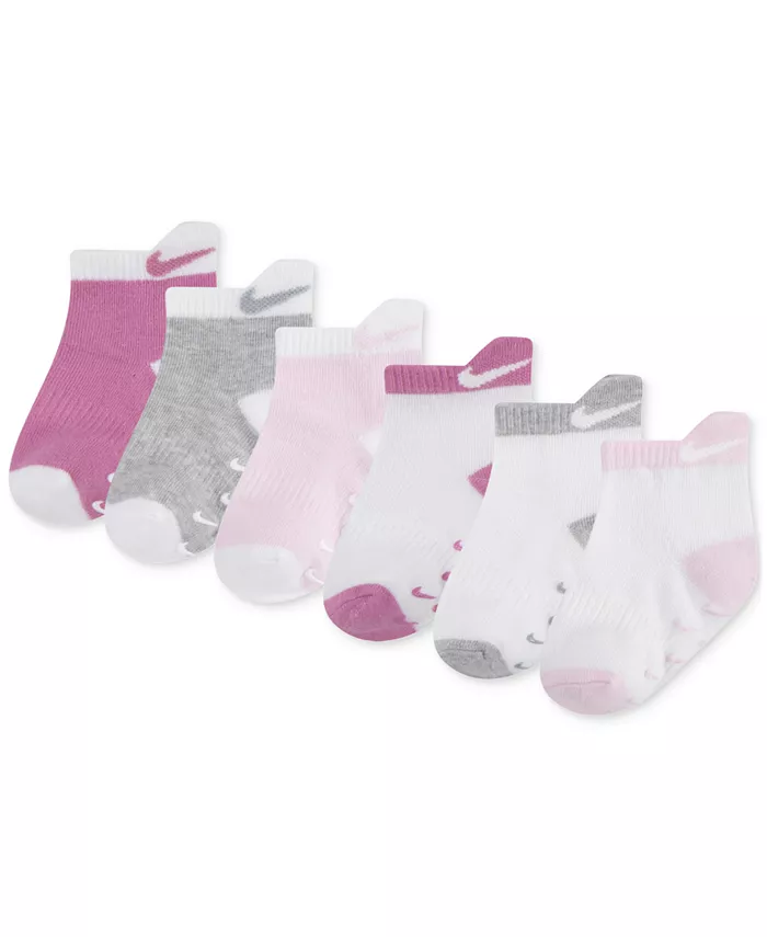 Носки с противоскользящей подошвой для малышей, набор из 6 пар Nike, розовый
Носки с противоскользящей подошвой для малышей, набор из 6 пар Nike, розовый
