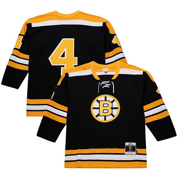 Мужская хоккейная футболка Boston Bruins 1971-72 Bobby Orr black Mitchell & Ness
Мужская хоккейная футболка Boston Bruins 1971-72 Bobby Orr black Mitchell & Ness