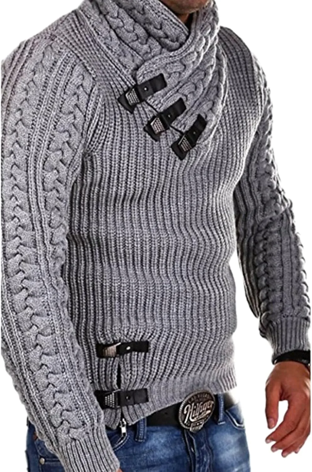 Мужской вязаный свитер с воротником-шалью, длинным рукавом и кабельной вязкой LAOMIT
Мужской вязаный свитер с воротником-шалью, длинным рукавом и кабельной вязкой LAOMIT