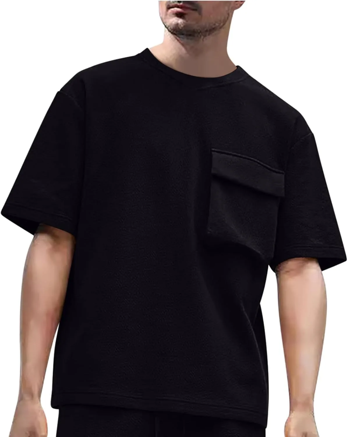 Мужская футболка с коротким рукавом и карманами QUNPIU
Мужская футболка с коротким рукавом и карманами QUNPIU